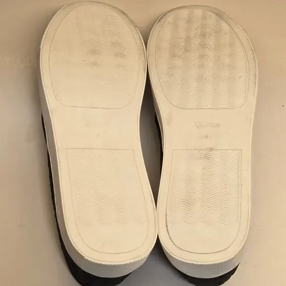 Quince Black Handwoven Leather Slip-On Sneakers Flats Comfort Shoes – Size 8 - Picture 6 of 8